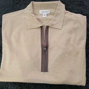 Calvin Klien Silk Blend Polo Mens Xl NWOT